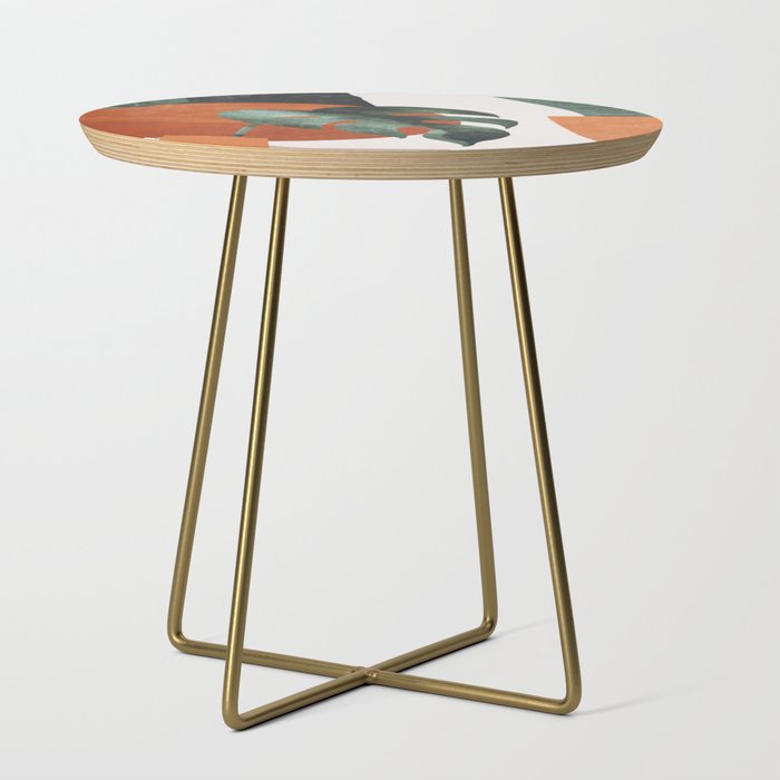 Abstract Art Plants Side Table Gallery Image 1