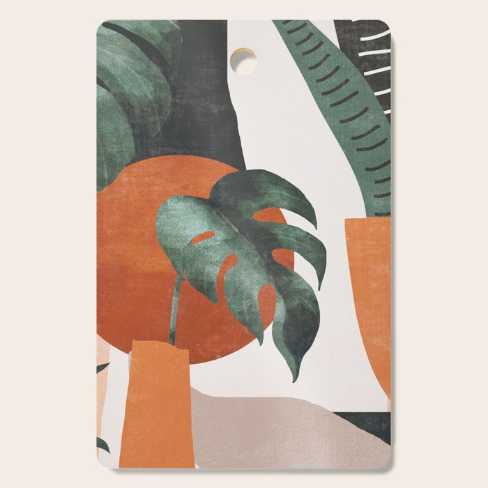 Abstract Art Plants Cutting Board Gallery Image 1