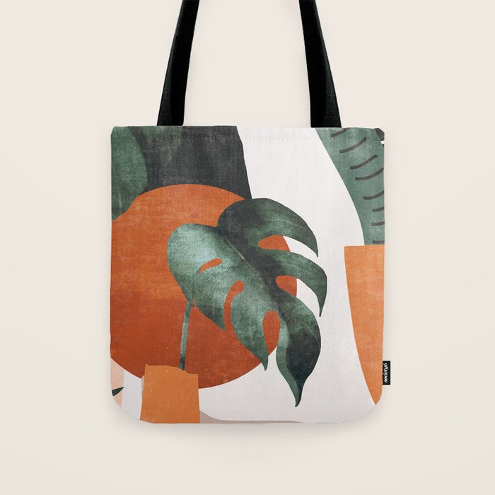 Abstract Art Plants Tote Bag Gallery Image 1
