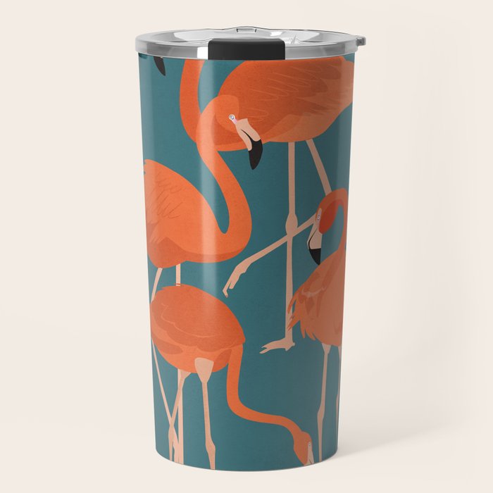 Graceful Flamingos 3 Travel Mug Gallery Image 1