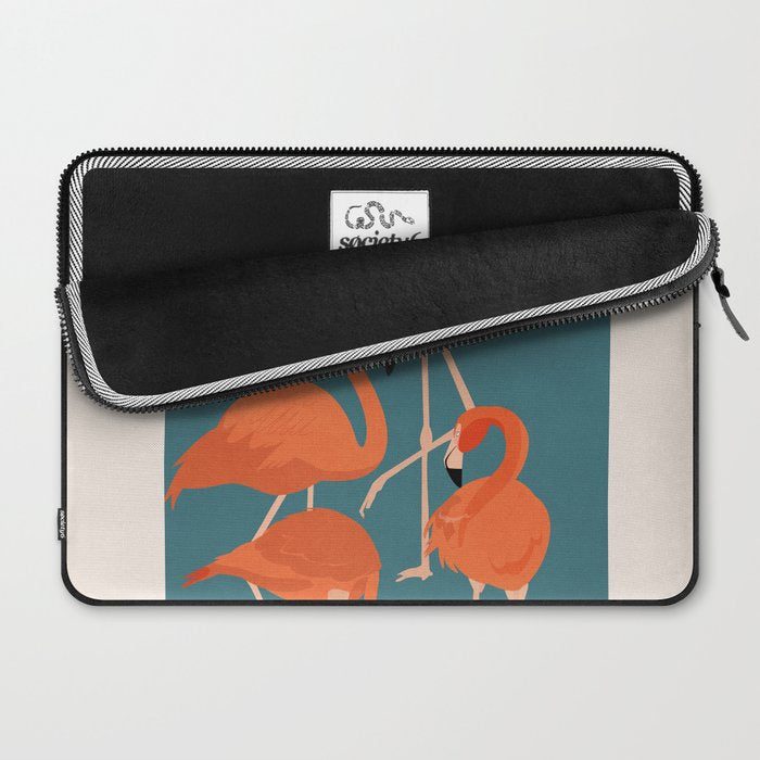 Graceful Flamingos 3 Laptop Sleeve Gallery Image 2