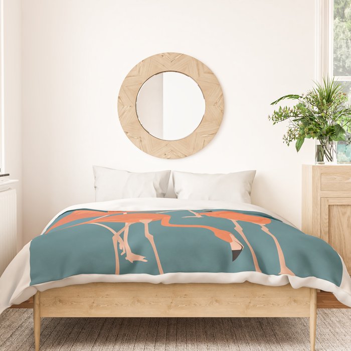 Graceful Flamingos 3 Duvet Cover Gallery Image 3