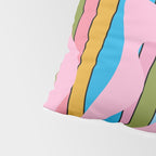 Stripey Swirl Colorful Pop Pattern with Pink  Pillow Sham Gallery Image 4