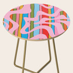 Stripey Swirl Colorful Pop Pattern with Pink  Side Table Gallery Image 2