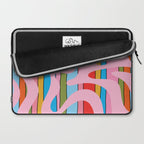 Stripey Swirl Colorful Pop Pattern with Pink  Laptop Sleeve Gallery Image 2