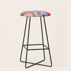 Stripey Swirl Colorful Pop Pattern with Pink  Stool Gallery Image 1
