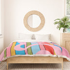 Stripey Swirl Colorful Pop Pattern with Pink  Duvet Cover Gallery Image 3