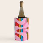 Stripey Swirl Colorful Pop Pattern with Pink  Wine Chiller Gallery Image 3