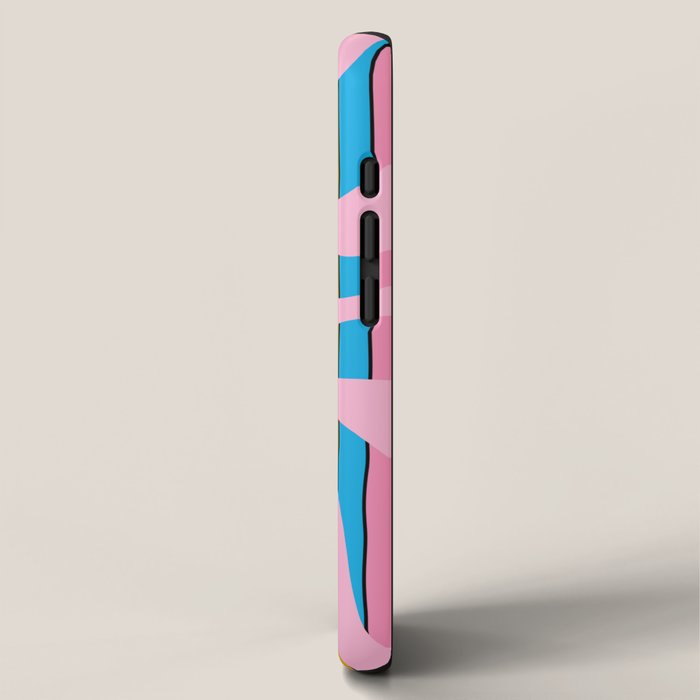 Stripey Swirl Colorful Pop Pattern with Pink  iPhone Case Gallery Image 2