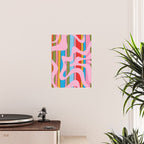 Stripey Swirl Colorful Pop Pattern with Pink  Poster Gallery Image 2