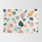 WILD WHIMS Abstract Watercolor Brush Strokes Rug Gallery Image 2
