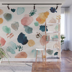 WILD WHIMS Abstract Watercolor Brush Strokes Wall Mural Gallery Image 1