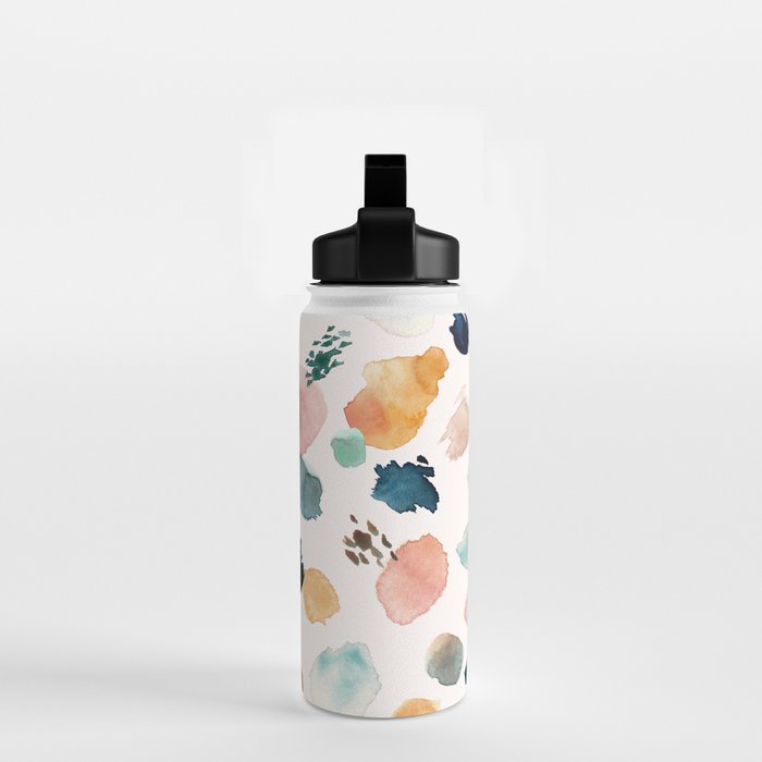 WILD WHIMS Abstract Watercolor Brush Strokes Water Bottle Gallery Image 2