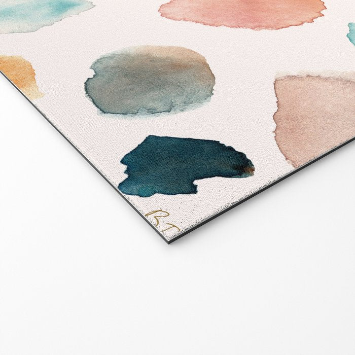 WILD WHIMS Abstract Watercolor Brush Strokes Welcome Mat Gallery Image 2