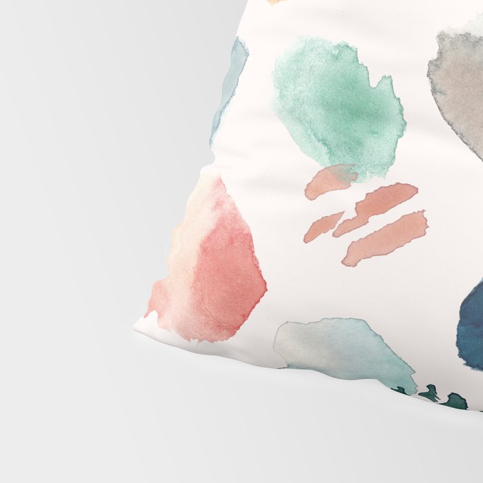 WILD WHIMS Abstract Watercolor Brush Strokes Pillow Sham Gallery Image 4