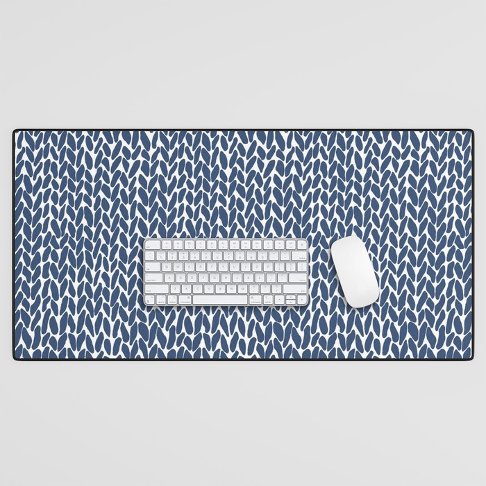 Hand Knit Navy Desk Mat Gallery Image 1