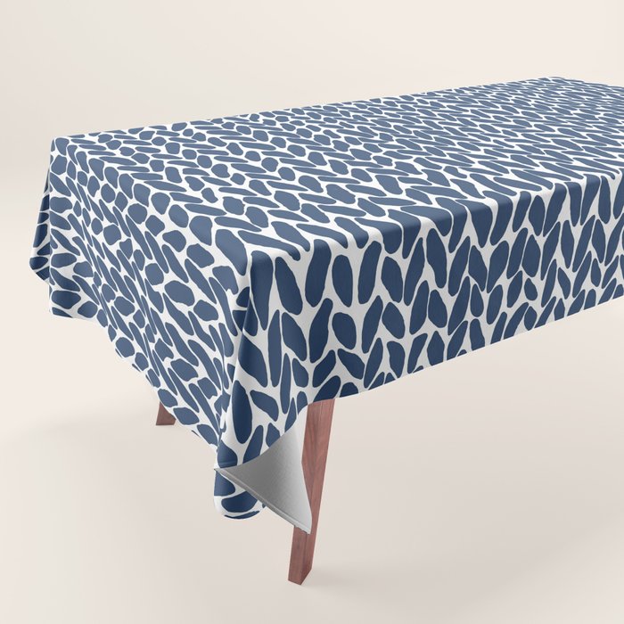 Hand Knit Navy Tablecloth Gallery Image 1