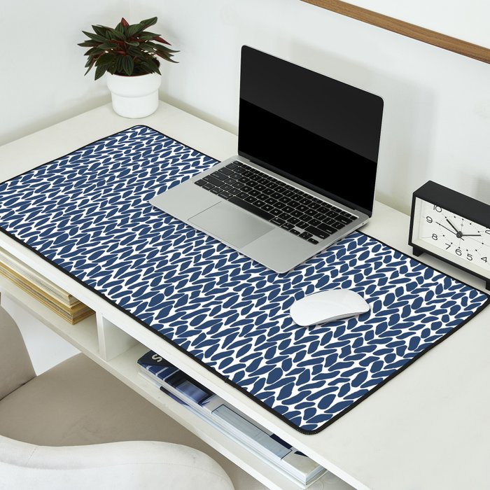 Hand Knit Navy Desk Mat Gallery Image 2