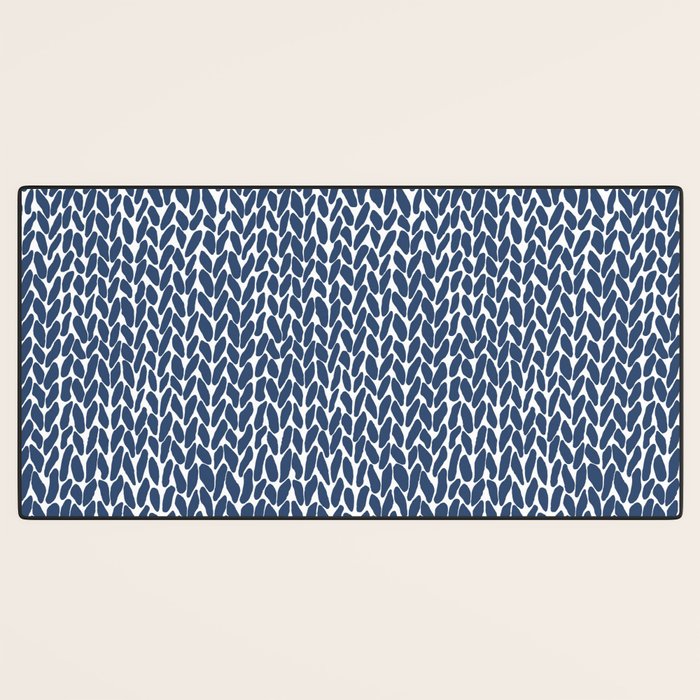 Hand Knit Navy Desk Mat Gallery Image 3