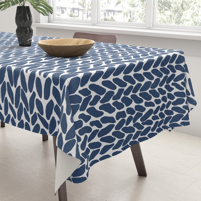 Hand Knit Navy Tablecloth Gallery Image 3