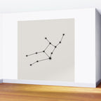 Virgo Zodiac Star Constellation Line Art White Wall Mural Gallery Image 2