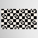 Mid century modern geometric black and white pattern Tablecloth Gallery Image 2