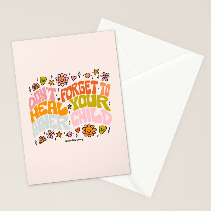 Don't Forget to Heal Your Inner Child Stationery Card Gallery Image 2