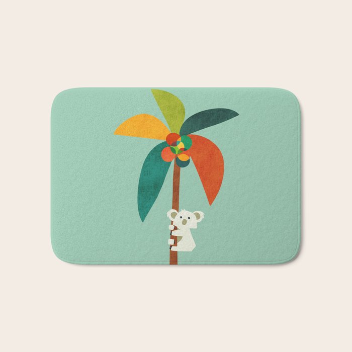 Koala on Coconut Tree Bath Mat Gallery Image 1