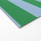 Bold Stripes in Green and Light Blue Welcome Mat Gallery Image 2