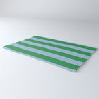 Bold Stripes in Green and Light Blue Rug Gallery Image 3
