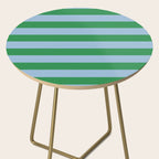 Bold Stripes in Green and Light Blue Side Table Gallery Image 2