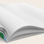 Bold Stripes in Green and Light Blue Notebook Gallery Image 2