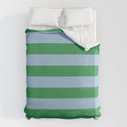 Bold Stripes in Green and Light Blue Duvet Cover Gallery Image 6