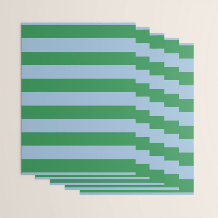 Bold Stripes in Green and Light Blue Wrapping Paper Gallery Image 3