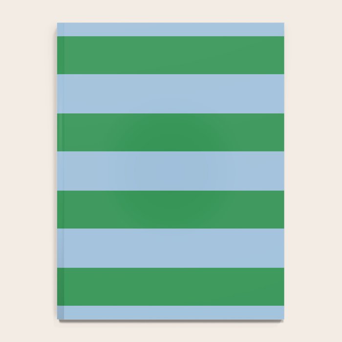 Bold Stripes in Green and Light Blue Notebook Gallery Image 4