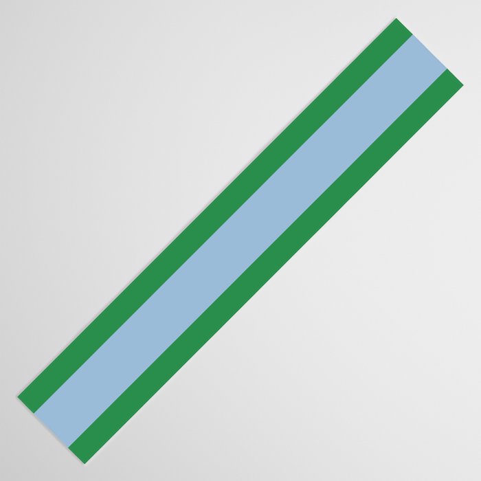 Bold Stripes in Green and Light Blue Table Runner Gallery Image 3