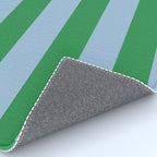 Bold Stripes in Green and Light Blue Rug Gallery Image 4