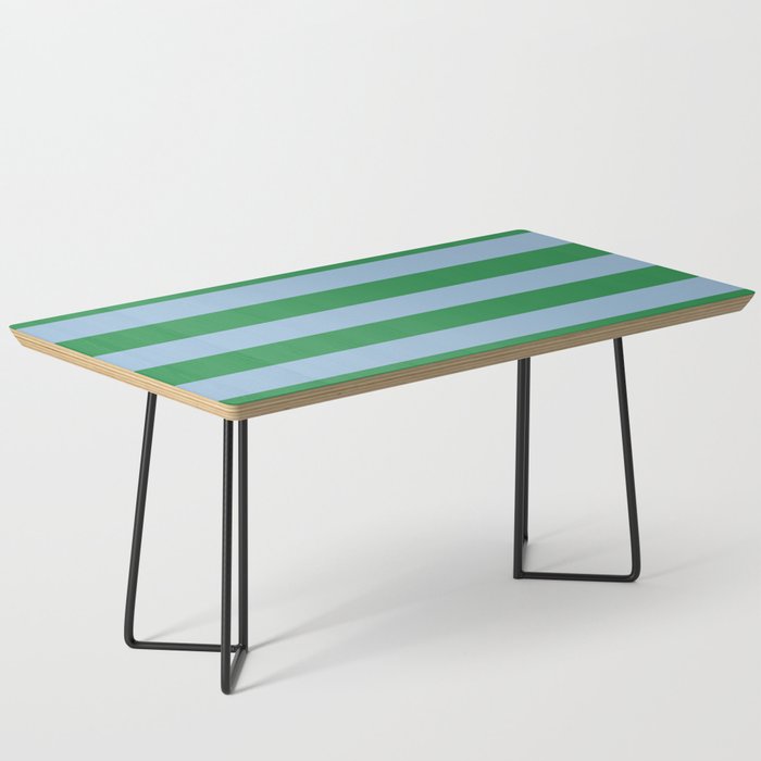 Bold Stripes in Green and Light Blue Coffee Table Gallery Image 1