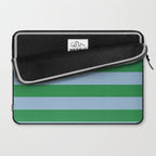 Bold Stripes in Green and Light Blue Laptop Sleeve Gallery Image 2