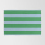 Bold Stripes in Green and Light Blue Rug Gallery Image 2