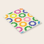 Flower Dots Cute Colorful Retro Contemporary Floral Pattern Notebook Gallery Image 3