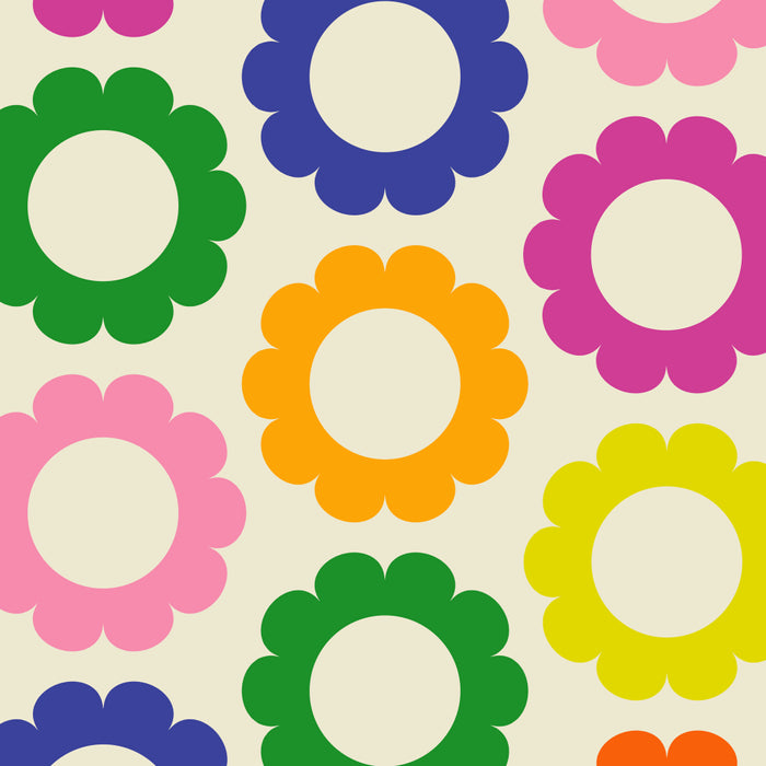 Flower Dots Cute Colorful Retro Contemporary Floral Pattern Coffee Mug Gallery Image 2