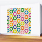 Flower Dots Cute Colorful Retro Contemporary Floral Pattern Wall Mural Gallery Image 2