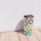 Flower Dots Cute Colorful Retro Contemporary Floral Pattern Travel Mug Gallery Image 4