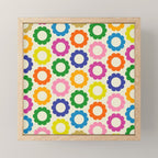 Flower Dots Cute Colorful Retro Contemporary Floral Pattern Mini Art Print Gallery Image 1