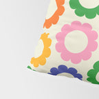 Flower Dots Cute Colorful Retro Contemporary Floral Pattern Pillow Sham Gallery Image 4