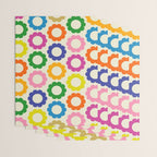 Flower Dots Cute Colorful Retro Contemporary Floral Pattern Wrapping Paper Gallery Image 3