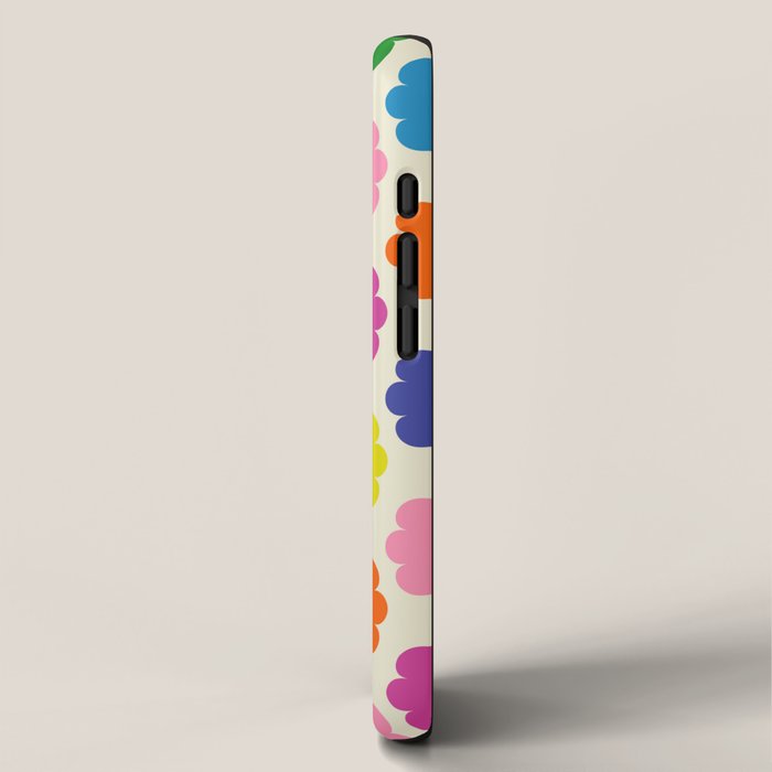 Flower Dots Cute Colorful Retro Contemporary Floral Pattern iPhone Case Gallery Image 2
