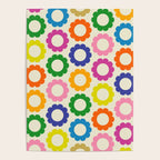 Flower Dots Cute Colorful Retro Contemporary Floral Pattern Poster Gallery Image 4