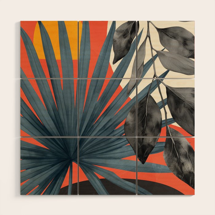 Abstract Tropical Art 22 Wood Wall Art Gallery Image 1
